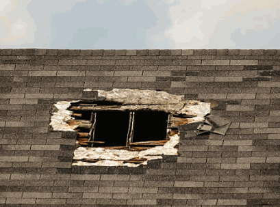 Large Holes To The Roof